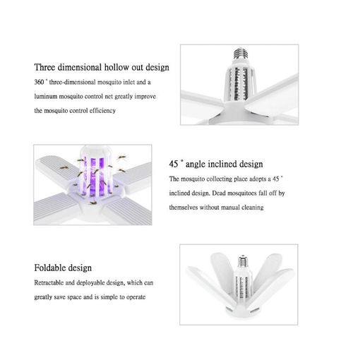 2 In 1 Indoor Mosquito Insects Instant Killing Lamp With Bright Light Good For Home Hospital School - Multiplecolor