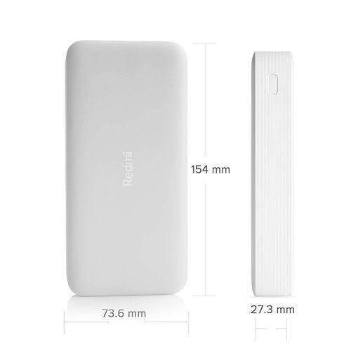 Redmi Powerbank 20000mAh Dual Input & Output Fast Charging - White/Black