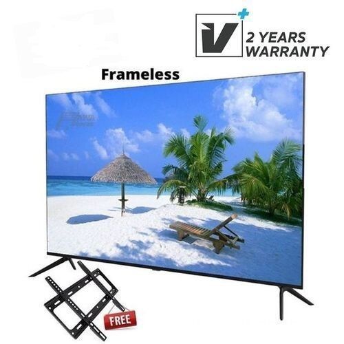 Chiq 32" Inch Frameless Digital LED HD TV, Free Wall Mount -Black