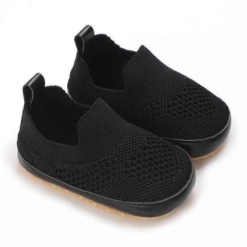 Casual Solid Color Slip On Woven Shoes For Baby Boys Breathable Lightweight Walking Shoes For Spring And Summer