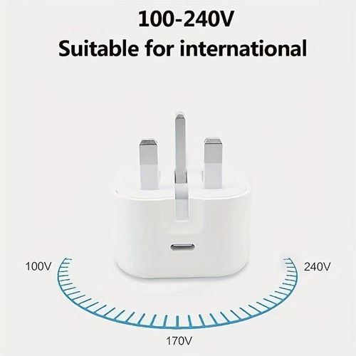 Apple iPhone Fast Charger Cable and Plug, 20W USB C Charger Plug with 1M Fast Charger Cable iPhone Compatible with iPhone 14/12/13/11/X/8, Pad