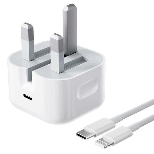 Apple iPhone Fast Charger Cable and Plug, 20W USB C Charger Plug with 1M Fast Charger Cable iPhone Compatible with iPhone 14/12/13/11/X/8, Pad