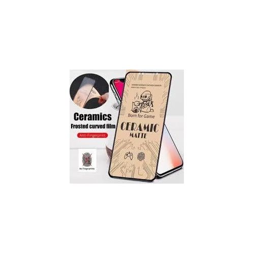 Tecno Camon 16 17 18 P Pro Premier.  Matte Ceramic Screen Protector Anti Fingerprint Scratch Guard -Black