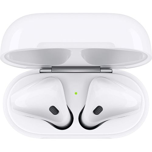 AirPods (2nd Generation) Wireless Ear Buds, Bluetooth Headphones with Lightning Charging Case Included, Over 24 Hours of Battery Life, Effortless Setup for iPhone-White
