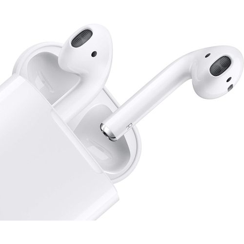 AirPods (2nd Generation) Wireless Ear Buds, Bluetooth Headphones with Lightning Charging Case Included, Over 24 Hours of Battery Life, Effortless Setup for iPhone-White