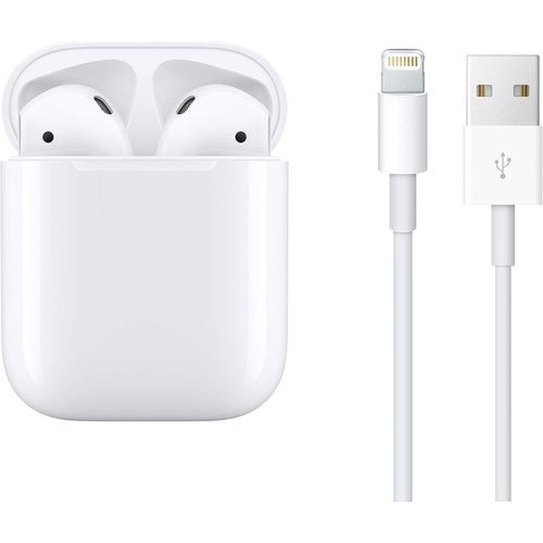 AirPods (2nd Generation) Wireless Ear Buds, Bluetooth Headphones with Lightning Charging Case Included, Over 24 Hours of Battery Life, Effortless Setup for iPhone-White
