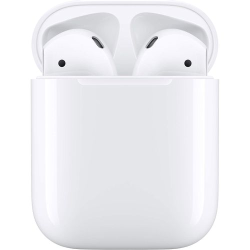 AirPods (2nd Generation) Wireless Ear Buds, Bluetooth Headphones with Lightning Charging Case Included, Over 24 Hours of Battery Life, Effortless Setup for iPhone-White