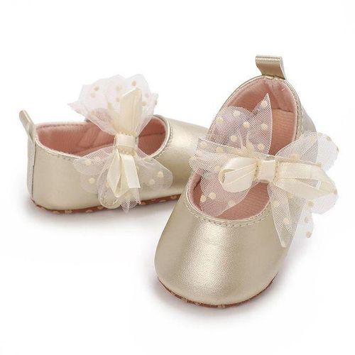 Baby Spring And Summer Cute Bow Soft Sole Princess Flat Shoes 0-18 Months Newborn Leisure Walking Shoes