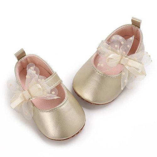 Baby Spring And Summer Cute Bow Soft Sole Princess Flat Shoes 0-18 Months Newborn Leisure Walking Shoes