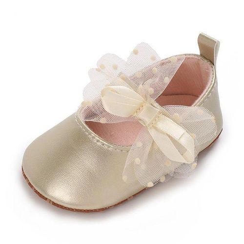 Baby Spring And Summer Cute Bow Soft Sole Princess Flat Shoes 0-18 Months Newborn Leisure Walking Shoes