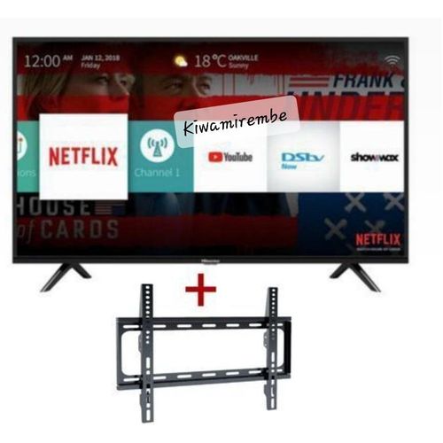 Hisense 40" Smart, Digital Satellite LED TV + Free Wall Mount - Black