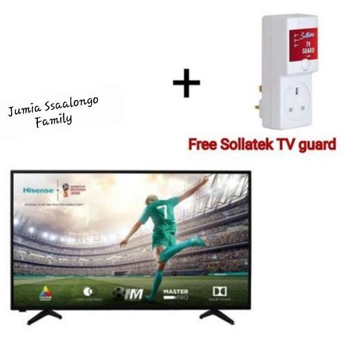 Hisense 32" With Inbuilt Free To Air Decoder + Free Sollatek TV Guard - Black