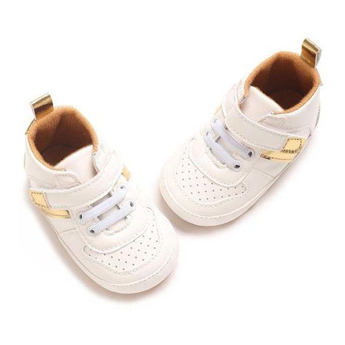Spring And Autumn Baby Shoes Soft Rubber Soled Walking Shoes 0-1 Year Old Anti Slip Comfortable Versatile Sports White Shoes