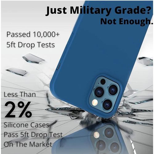 Universal Iphone 11 Pro Luxury Soft Rubber Liquid Silicone Skin Touch Feel Cover Case Blue