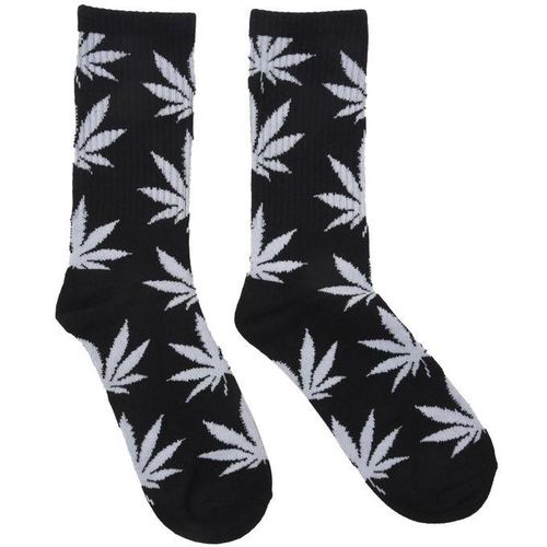 915 Generation Marijuana  Leaf Printed Cotton Long Socks black