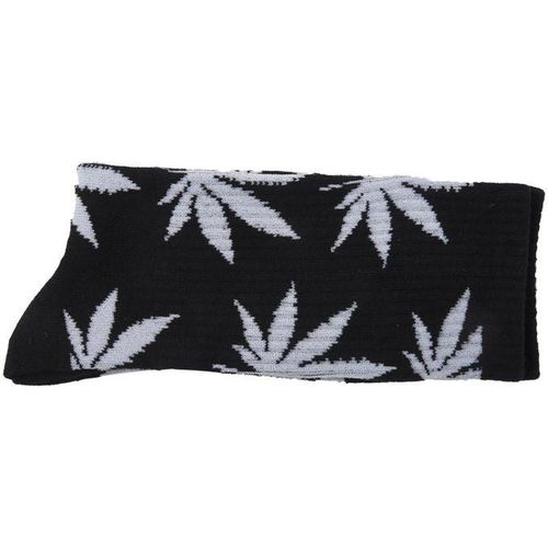 915 Generation Marijuana  Leaf Printed Cotton Long Socks black
