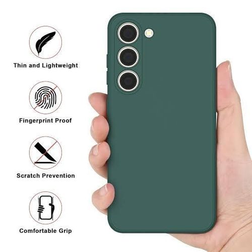 Samsung  Galaxy S23 Luxury Soft Rubber Liquid Silicone Skin Touch Feel Cover Case green
