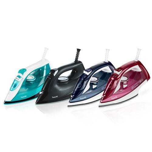 Saachi Steam Iron With Ceramic Soleplate-Multicolor