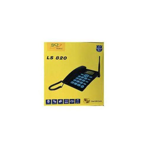 SQ Mobile Home And Office Landline Deskphone LS-820 Dual Sim- Black