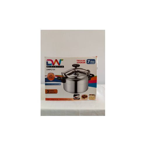 Digiwave 7 litre Heavy Gauge Explosion Proof Pressure Cooker - Silver