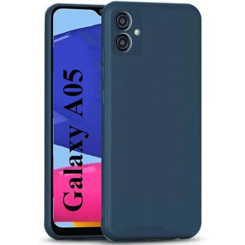 Samsung Galaxy A05, Luxury Soft Liquid Silicone Skin Touch Feel Cover Case Blue