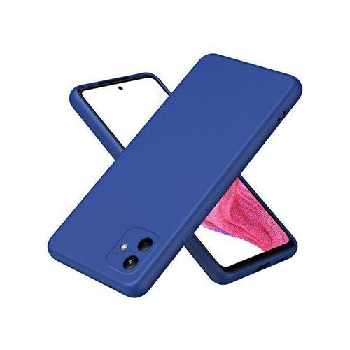 Samsung Galaxy A05, Luxury Soft Liquid Silicone Skin Touch Feel Cover Case Blue