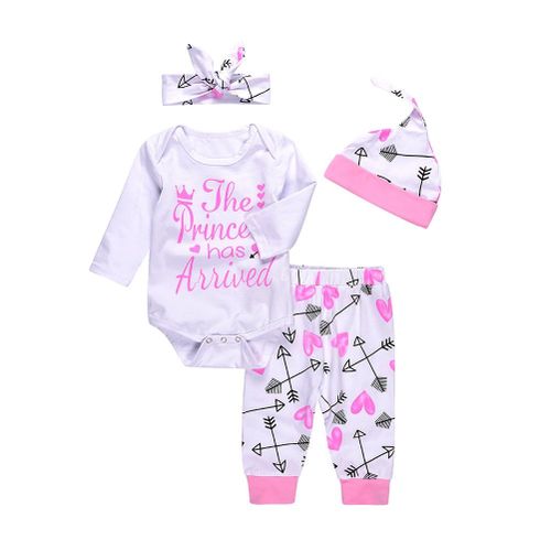 Children Kids Girl Bodysuit Jumpsuit Jumper Letter Long Sleeve Pant Hat Headband Cute Set New,80cm NO5115