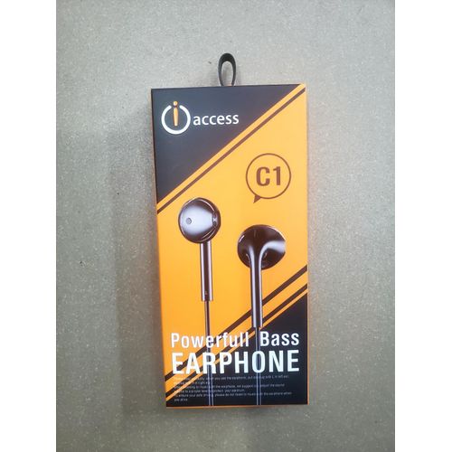 I Access Powerful Base Earphones-Black