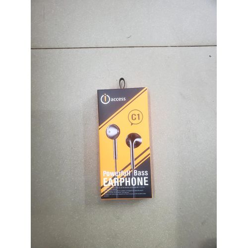I Access Powerful Base Earphones-Black