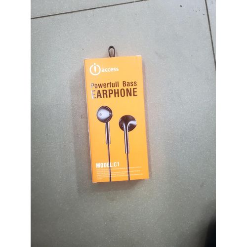 I Access Powerful Base Earphones-Black