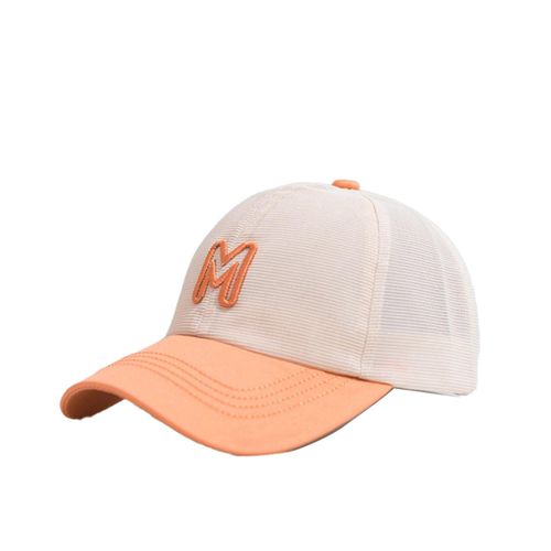 Kids Baseball Cap Adjustable Breathable Mesh Cap with Embroidery Letter Color Contrast for Outdoor Summer New,Beige,50-54cm NO5114