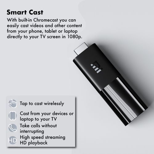 Mi Android Tv Stick with Built in Chrome cast - Black
