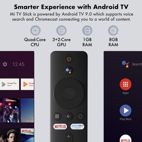 Mi Android Tv Stick with Built in Chrome cast - Black