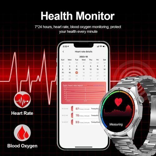 Smart Watch Bluetooth Call IP68 Waterproof 1.65inch 520*520 AMOLD