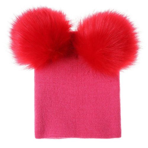 Toddler Kid Crochet Knitted Pom Hat Infant Baby Winter Warm Beanie Cap New,Red NO5116