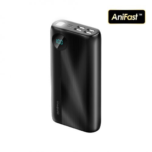 Oraimo Fast-Charging 30,000mAh Power Bank, Ultra-Slim - Smart LED Display, Multiple Device Compatibility.