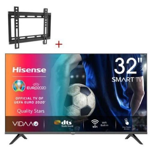 Hisense 32" Smart TV Series, Netflix, YouTube Streaming + Free Wall Mount Bracket - Black