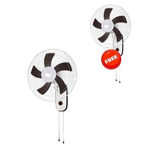 Dolphin Love 16 Inch Buy One Get One Free Wall Fans With A High Performance Motor - White&Black