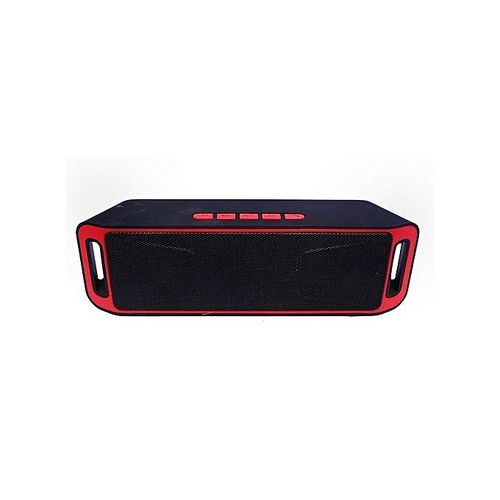 Wster Ws Mini Speaker Mini Speaker. With Fm Radio, Micro SD, USB - Black - Red