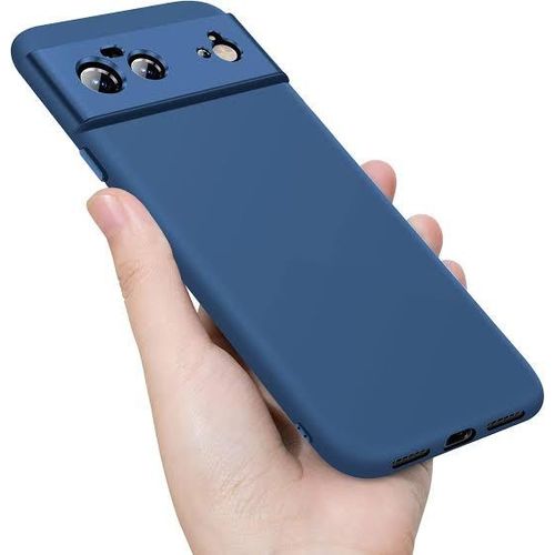 Google Pixel 6 And Pixel 6 Pro Luxury Soft Rubber Liquid Silicone Skin Touch Feel Cover Case Blue
