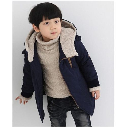 2-10 Year Winter Plus Wool Warm Girls Boys Thick Cotton Jacket Hoodie For Boy Kids Cold Outerwear NO5274