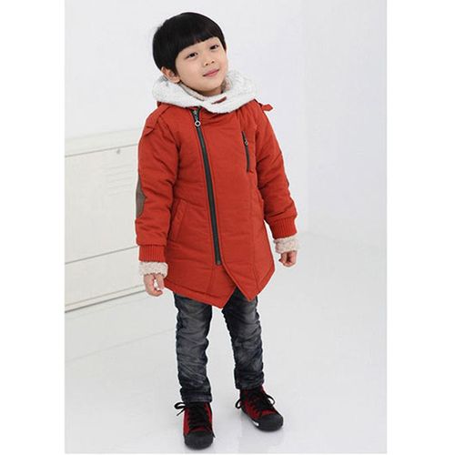 2-10 Year Winter Plus Wool Warm Girls Boys Thick Cotton Jacket Hoodie For Boy Kids Cold Outerwear NO5274