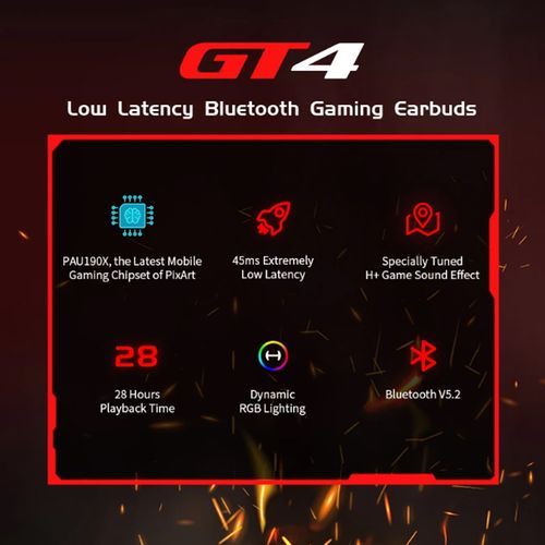 Edifier GT4 TWS Gaming Headset Bluetooth 5.2 Dual-mode 45Ms Delay
