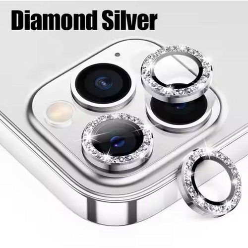 Universal IPhone 11 11 Pro 11 Pro Max Point Drill Camera Lens Protector Circle Camera Glass Protector Diamond Silver
