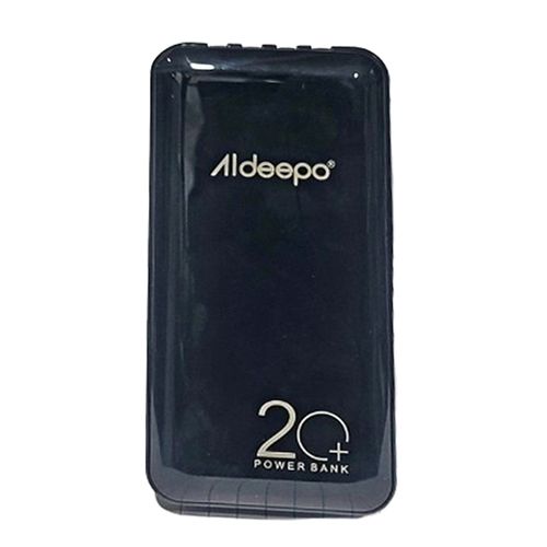 Aldeepo Fast Charging Power Bank For Charging 4 Devices At Once 20000mAh-Black/White