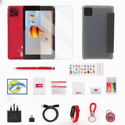 C Idea 8-inch Tablet, Sim Dual Camera Android 12, 8+256GB Tablet, Red