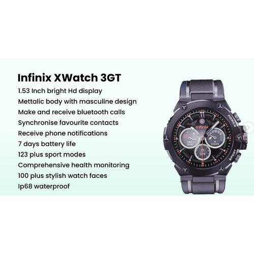 Infinix Smart Watch 3 XW3 GT- Colors May Vary