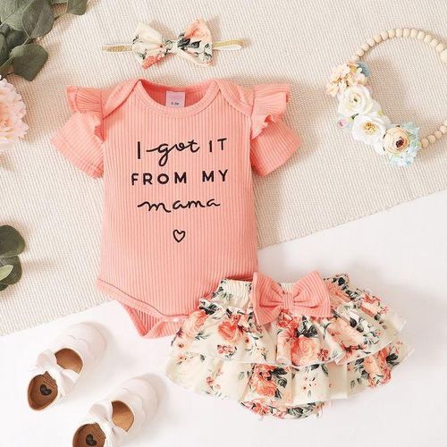 Fashion Newborn Infant Baby Clothes Romper Shorts Set Summer Outfits