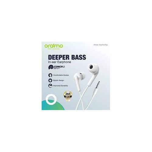 Oraimo Conch 2 Deeper Bass In Ear Earphone - White