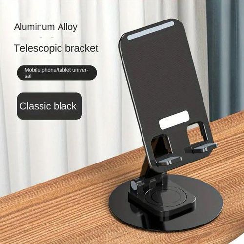 Universal Lite Adjustable Foldable Desktop Mobile Phone Holder Stand Black